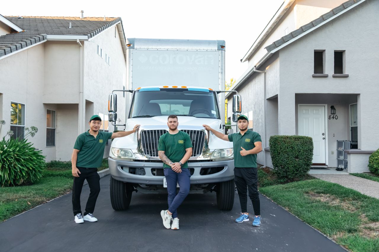 Long distance interstate moving services - moving truck on highway